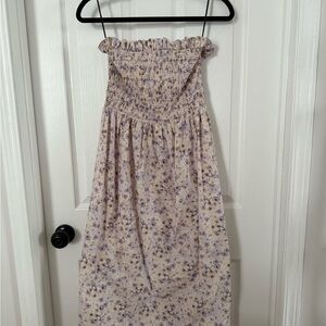 H&M Lavender Floral Smocked Dress